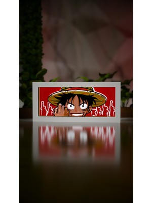 Jade Produck Luffy V3 LED Işık Kutusu Rgb Kumandalı 3D Dekoratif Gece Lambası 21X10 cm