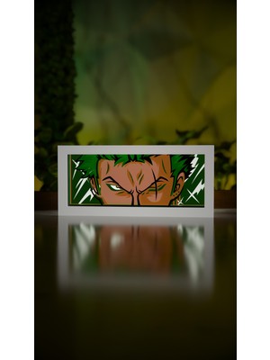 Jade Produck Zoro V3 LED Işık Kutusu Rgb Kumandalı 3D Dekoratif Gece Lambası 21X10 cm