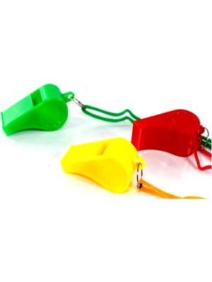 Duman Plastik Düdük Renkli Ipli - 3 Adet