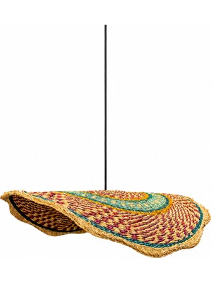 Naturel Dekor Etnik Hasır Avize 64 cm - Bohem, Iskandinav, Modern, Doğal, Aydınlatma
