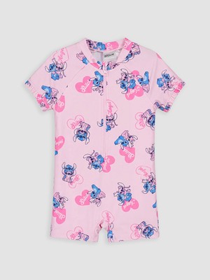 Lc Waikiki Yeni Sezon Stitch Baskılı Kız Çocuk Mayo