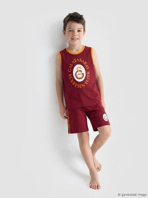 Lc Waikiki Yeni Sezon Galatasaray Baskılı Erkek Çocuk Şortlu Pijama Takımı