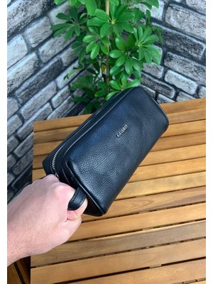 Guard Siyah Hakiki Deri Unisex El Çantası // GRD260701WT1340