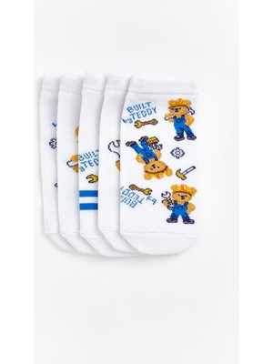 Lc Waikiki Yeni Sezon Ayı Teddy Desenli Erkek Çocuk Patik Çorap 5'li