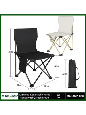 Akıllı Bayi Katlanabilir Çantalı Kamp Sandalyesi Aby