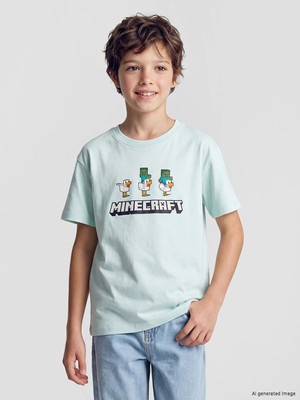 Lc Waikiki Yeni Sezon Minecraft Baskılı Erkek Çocuk Tişört