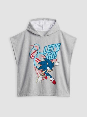 Lc Waikiki Yeni Sezon Sonic Baskılı Erkek Çocuk Panço Havlu