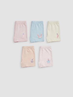 Lc Waikiki Yeni Sezon Baskılı Kız Çocuk Boxer 5'li