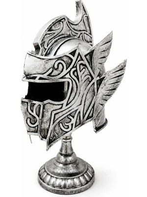 Uslucan Alışveriş Fantastik Tasarımlı Miğfer Biblosu - Metal - 53X20 cm Dekoratif Obje