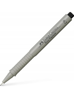 Faber-Castell Pigment Çizim Kalemi, 0.2 mm Uç, Işık Su Geçirmez Mürekkep, Cetvel Şablon Uyumlu