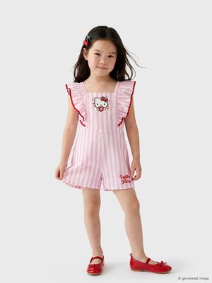 Lc Waikiki Yeni Sezon Fırfırlı Hello Kitty Nakışlı Kız Çocuk Salopet