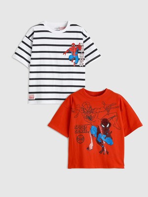 Lc Waikiki Yeni Sezon Spider-Man Baskılı Erkek Çocuk Tişört 2'li