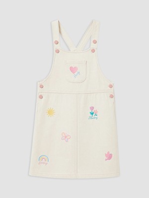 Lc Waikiki Yeni Sezon Nakışlı Kız Çocuk Salopet Elbise