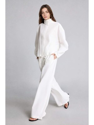 DeFacto %100 Pamuk Regular Fit Poplin Uzun Kollu Ekru Tunik H0675AX26SP