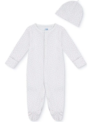 Mothercare Kız Bebek Tulum-Şapka Çıtçıtlı Bisiklet Yaka Long Sleeve Patikli