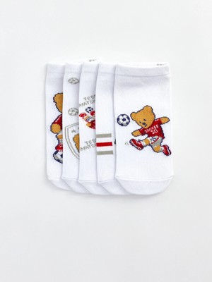 Lc Waikiki Yeni Sezon Ayı Teddy Desenli Erkek Çocuk Patik Çorap 5'li
