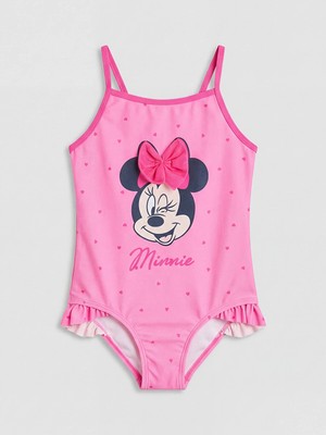 Lc Waikiki Yeni Sezon Minnie Mouse Baskılı Kız Çocuk Mayo