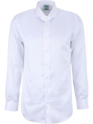 Brooks Brothers Beyaz Erkek Italyan Slim Fit Gömlek BBFW25MSH016