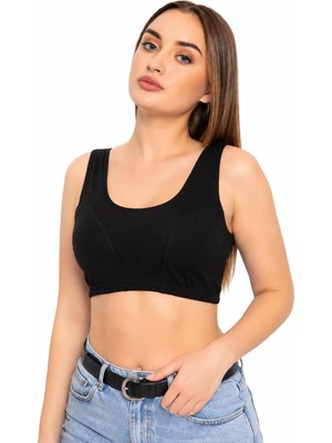 Gd Goldoremi Kadın Kalın Askılı Pamuklu Likralı Rahat Büyük Beden Yarım Atlet/büstiyer/body