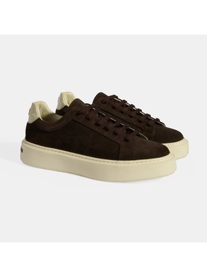 Desa Kadın Kahve Bağcıklı Süet Sneaker