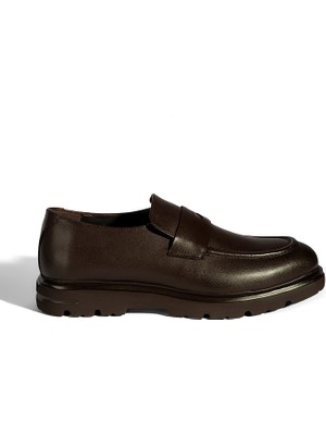 Desa Erkek Kahve Deri Loafer