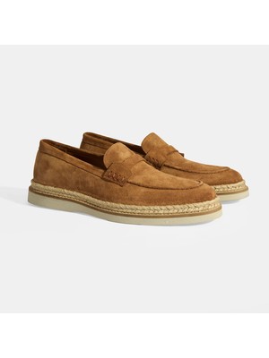 Desa Taba Erkek Örgü Detaylı Süet Loafer