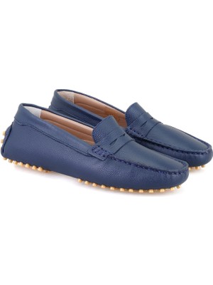 Desa Kadın Lacivert Deri Loafer
