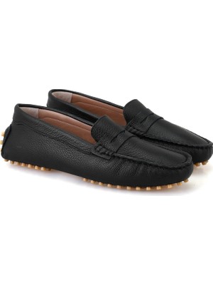 Desa Kadın Siyah Deri Loafer