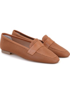 Desa Kadın Taba Deri Loafer