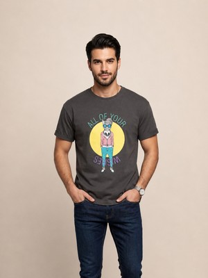 Vigoss Jeans Vıgoss Baskılı Oversıze Erkek T-Shırt 62535-03370