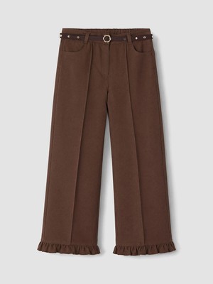 Lc Waikiki Yeni Sezon Wideleg Kız Çocuk Gabardin Pantolon ve Kemer