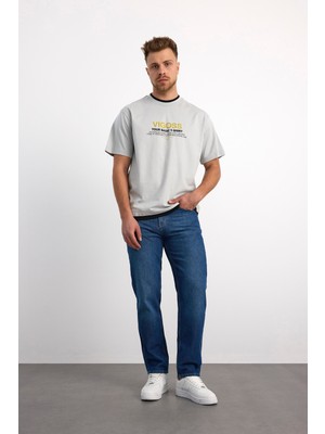Vigoss Jeans Vıgoss Oversıze Çift Yaka Erkek T-Shırt 63085-30005