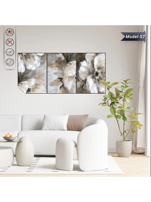 Akıllı Kağıt Statik Tutunma Özellikli Tablo - Poster Çiçek (Model- 57)