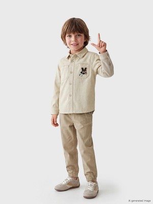 Lc Waikiki Yeni Sezon Mickey Mouse Erkek Çocuk Gabardin Gömlek
