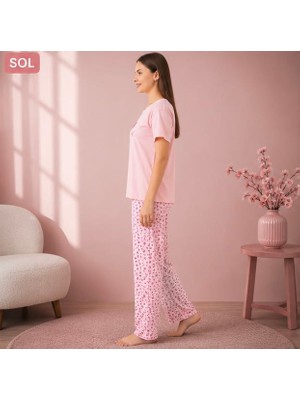 Yaden Moda Kısa Kol Kadın Pijama Takımı