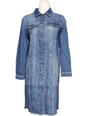 Vigoss Jeans Vigoss Kadın Uzun Ceket VS46554-00422