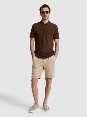Cacharel Erkek Bej Regular Fit Pileli Bermuda Şort 50321111-VR011