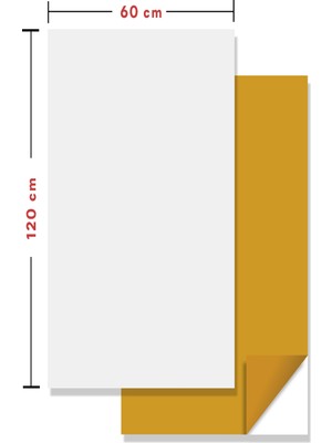 Tink Kendinden Yapışkanlı Fayans Kaplama Pvc Karo Düz Beyaz Desen 60X120 cm (1 Adet ) 0,72 M2