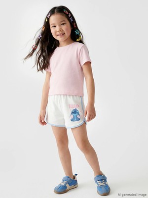 Lc Waikiki Yeni Sezon Stitch Baskılı Kız Çocuk Şort