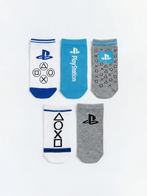 Lc Waikiki Yeni Sezon Playstation Desenli Erkek Çocuk Patik Çorap 5'li