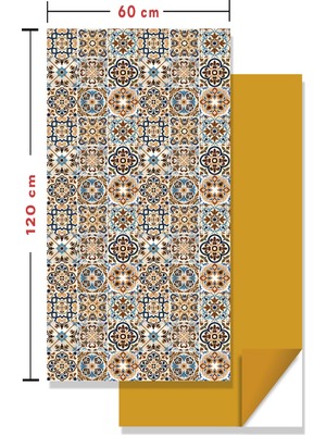 Tink Kendinden Yapışkanlı Fayans Kaplama Pvc Karo Fas 019 Desen 60X120 cm (1 Adet ) 0,72 M2