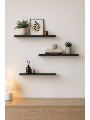 Sarmobi Harmony 3 Raflı Gizli Monte Uçan Raf 50*15 cm
