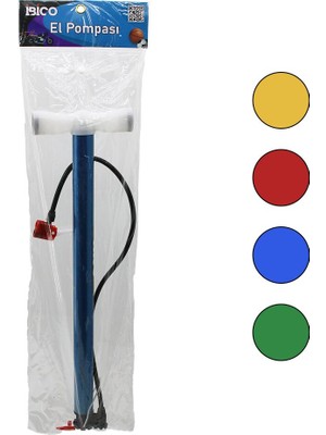 Akıllı Bayi Ters Basmalı Metal Gövde Plastik Kol Iran El Pompası 55CM Top - Bisiklet - Motor Ayaklık Aparat