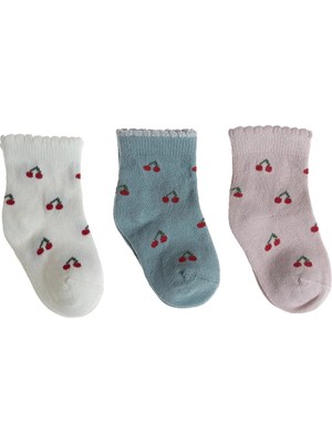Hellobaby Erkek Bebek 3lü Soket Çorap Meyve Baskılı
