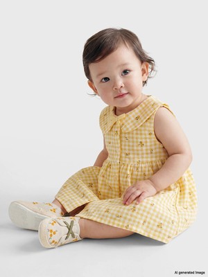 Lc Waikiki Yeni Sezon Bebe Yaka Ekose Kız Bebek Elbise