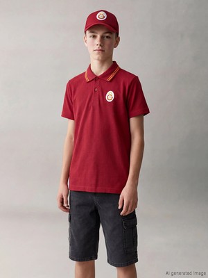 Lc Waikiki Yeni Sezon Polo Yaka Galatasaray Baskılı Erkek Çocuk Tişört