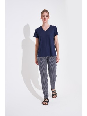 Pjs Kadın Lacivert Pijama Takımı 29155