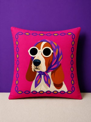 Pikko Home Madame Pati Dijital Baskılı Polyester Kırlent Kılıfı(Kr)