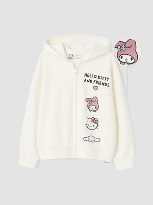 Lc Waikiki Yeni Sezon Kapüşonlu Hello Kitty Baskılı Kız Çocuk Sweatshirt