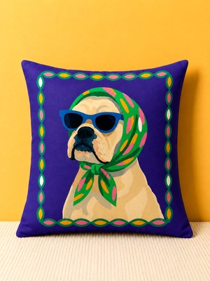 Pikko Home Madame Pati Dijital Baskılı Polyester Kırlent Kılıfı(Kr)